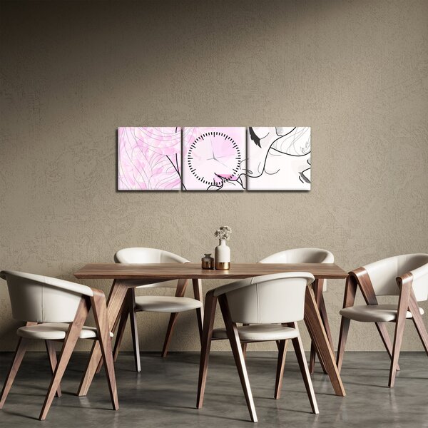 Kép - csók (órával) (90x30 cm)