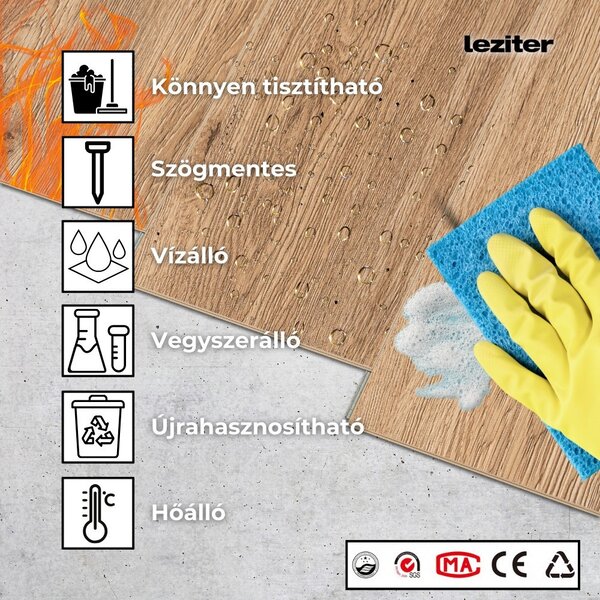 Leziter Campo tölgy Vinyl SPC fózolt padló