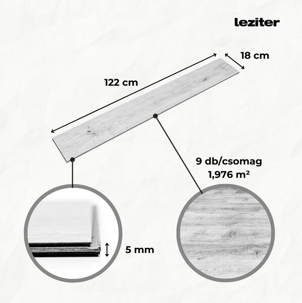 Leziter Campo tölgy Vinyl SPC fózolt padló