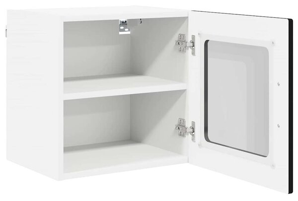 Konyhaszekrény polcokkal 2 pcs Fekete 40 x 31 x 40 cm Faanyag