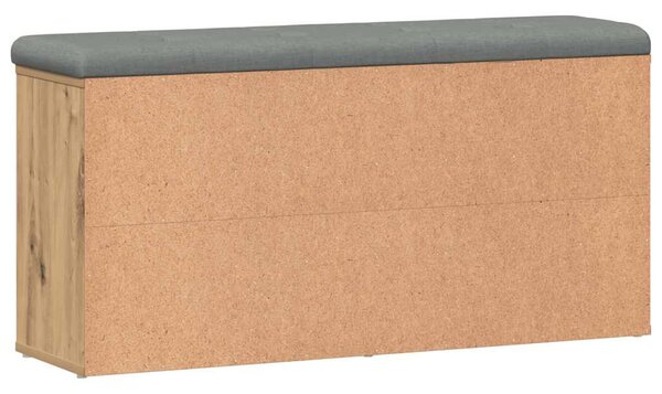 Kézműves tölgy szerelt fa cipőtároló pad 102x32x50 cm