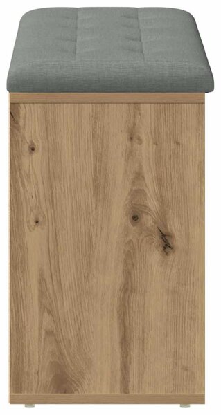 Kézműves tölgy szerelt fa cipőtároló pad 102x32x50 cm