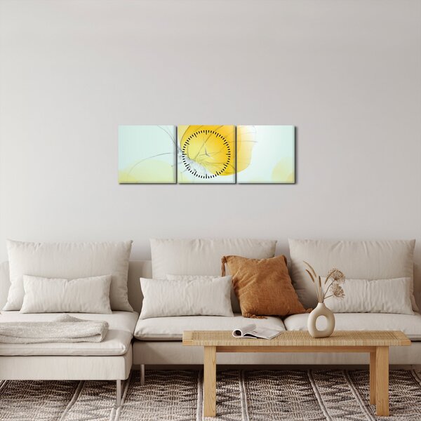 Kép - Sárga pillangó (órával) (90x30 cm)