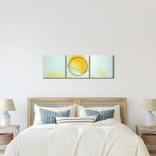 Kép - Sárga pillangó (órával) (90x30 cm)