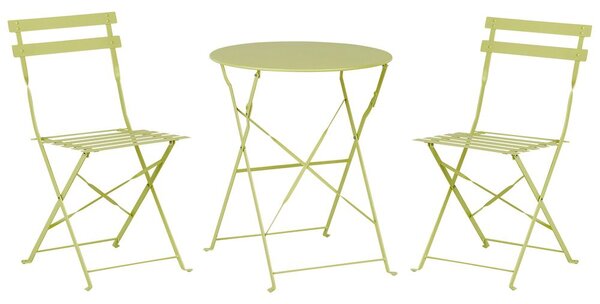 Bisztrószett Összecsukható FIORI Fém Lime zöld