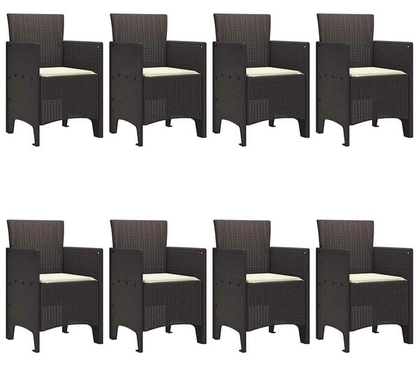 VidaXL Kert étkező szett 9 pcs Barna Polt rattan
