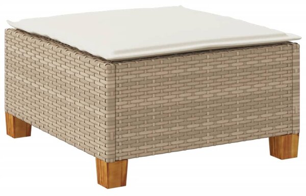 VidaXL szürke polyrattan kerti ülőke párnával 63,5 x 56 x 32 cm