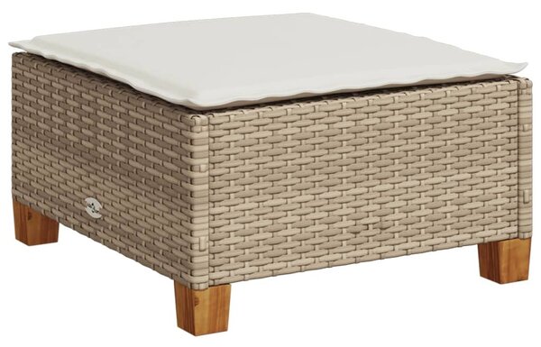 VidaXL szürke polyrattan kerti ülőke párnával 63,5 x 56 x 32 cm