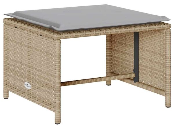 VidaXL 5 részes polyrattan kerti kanapé garnitúra párnákkal stackable
