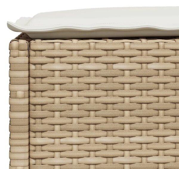 VidaXL szürke polyrattan kerti ülőke párnával 63,5 x 56 x 32 cm