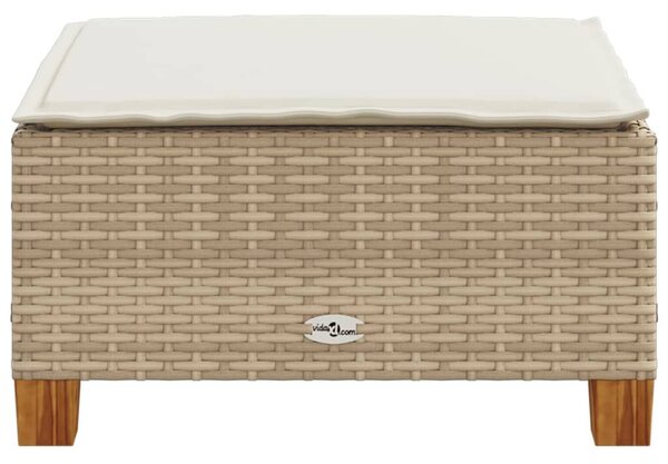 VidaXL szürke polyrattan kerti ülőke párnával 63,5 x 56 x 32 cm