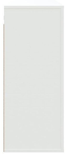 Fehér szerelt fa faliszekrény 80x33x80 cm