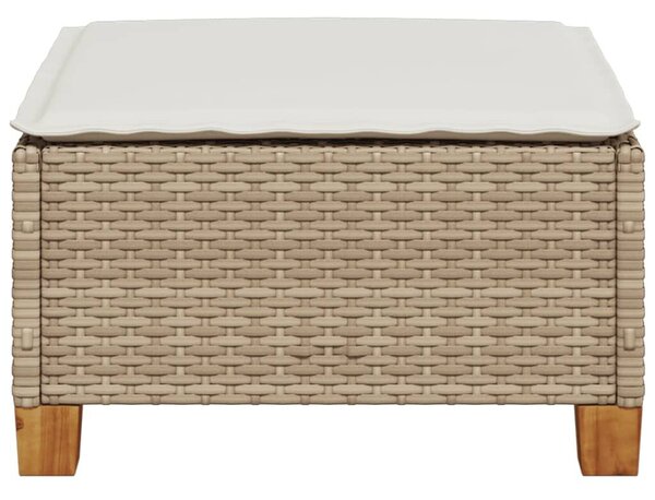 VidaXL szürke polyrattan kerti ülőke párnával 63,5 x 56 x 32 cm