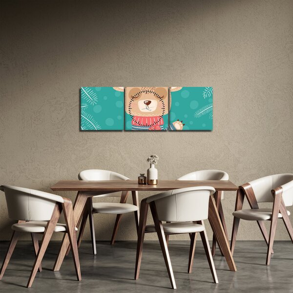 Kép - Integető mackó (órával) (90x30 cm)