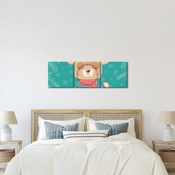 Kép - Integető mackó (órával) (90x30 cm)