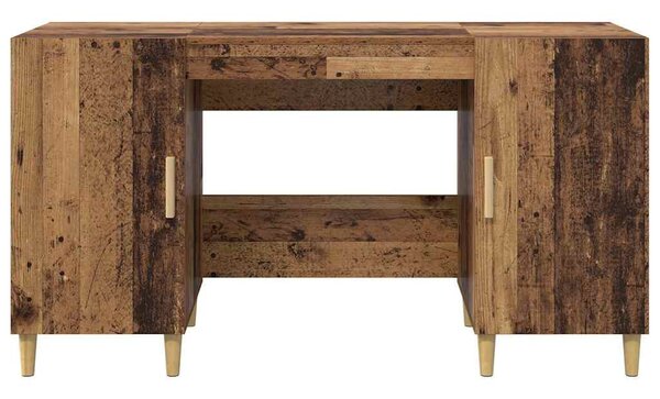 Asztal polcokkal tárolóval Öreg fa 140 x 50 x 75 cm Faanyag