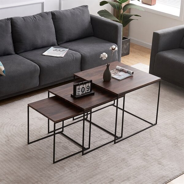 Dohányzóasztal 60 × 60 × 51 cm, MDF, dió AF-3008 WAL