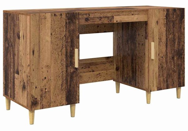 Asztal polcokkal tárolóval Öreg fa 140 x 50 x 75 cm Faanyag