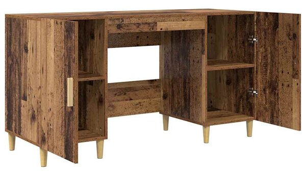 Asztal polcokkal tárolóval Öreg fa 140 x 50 x 75 cm Faanyag