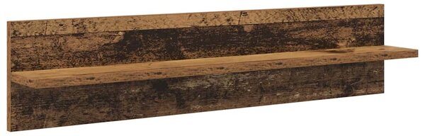 Falpolcok polcokkal 4 pcs Öreg fa 80 x 11,5 x 18 cm Faanyag