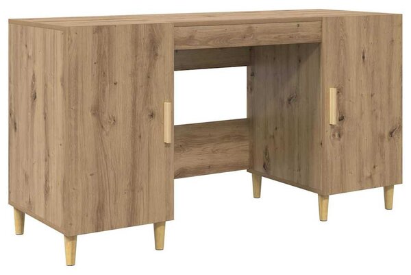 Asztal polcokkal ajtóval Artisan tölgy 140 x 50 x 75 cm Faanyag