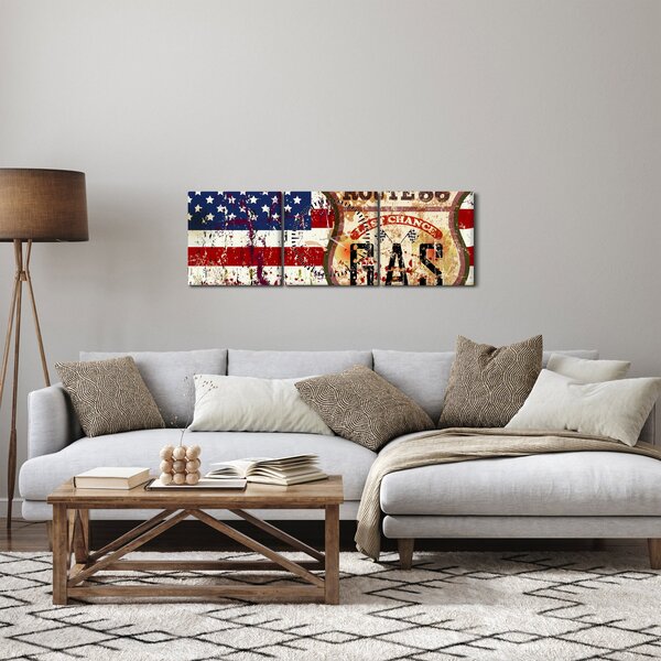 Kép - Vintage zászló (órával) (90x30 cm)