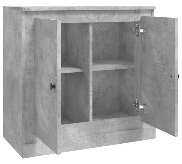 Betonszürke szerelt fa tálalószekrény 70x35,5x67,5 cm