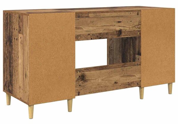 Asztal polcokkal tárolóval Öreg fa 140 x 50 x 75 cm Faanyag