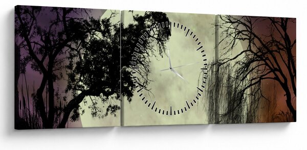 Kép - Telihold a felszín felett (órával) (90x30 cm)