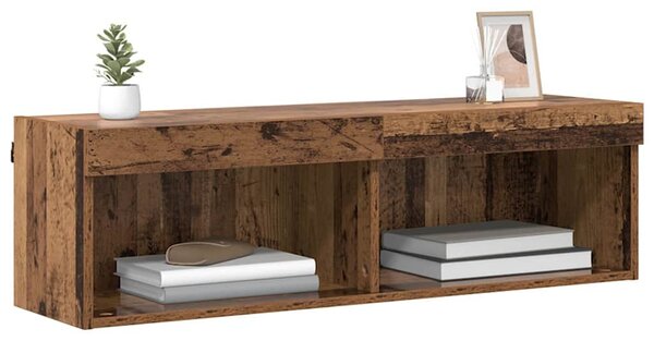 TV szekrény garnitúra Öreg fa 100 x 30 x 30 cm Faanyag