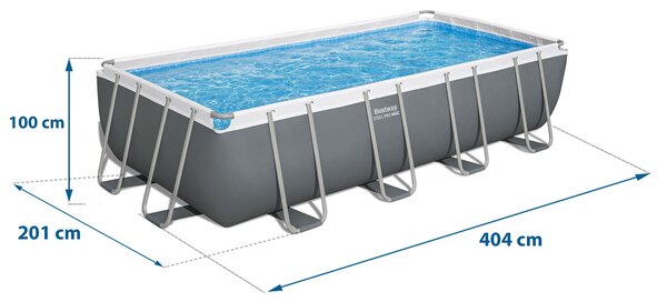 Bestway Keretes kerti medence 404 x 201 x 100 cm 10 az 1-ben 56442 Bestway