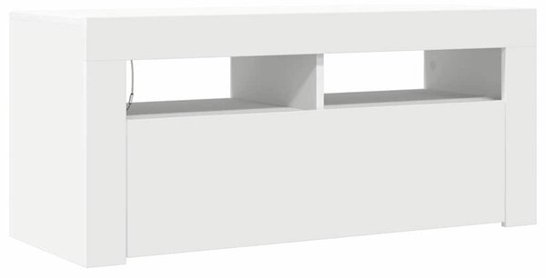 Fehér TV-szekrény LED-lámpákkal 90 x 35 x 40 cm