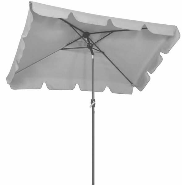 Állítható terasz- vagy kerti napernyő, 2 irányba dönthető, UV-védelem UPF 50+, 195x122 cm, világosszürke