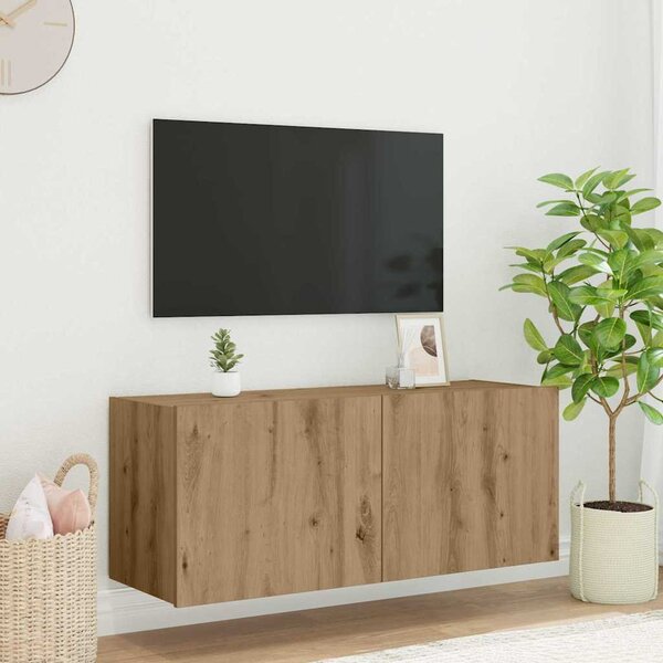 TV Fali Szekrény Artisan tölgy Faanyag
