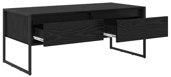 Dohányzóasztal Fekete tölgy 100 x 46 x 40 cm Szerelt Fa