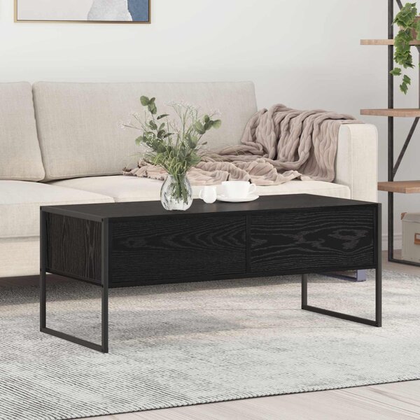 Dohányzóasztal Fekete tölgy 100 x 46 x 40 cm Szerelt Fa