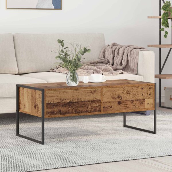 Dohányzóasztal fiókkal Öreg fa 100 x 46 x 40 cm Faanyag