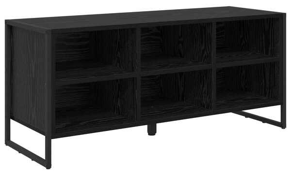 Cipőszekrény 100 x 35 x 44 cm Szerelt Fa Fekete tölgy