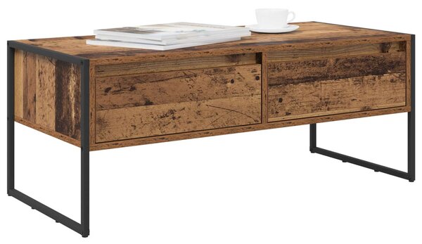 Dohányzóasztal fiókkal Öreg fa 100 x 46 x 40 cm Faanyag