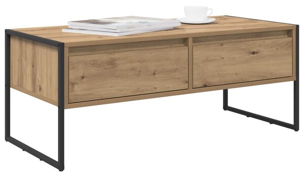 Dohányzóasztal fiókkal Művészi tölgy 100 x 46 x 40 cm Faanyag
