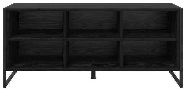 Cipőszekrény 100 x 35 x 44 cm Szerelt Fa Fekete tölgy