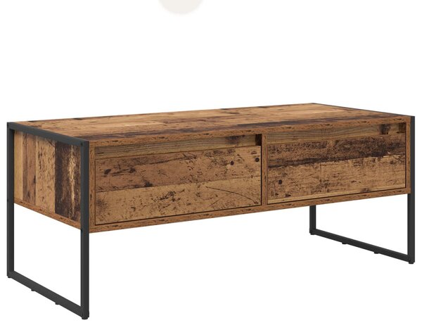 Dohányzóasztal fiókkal Öreg fa 100 x 46 x 40 cm Faanyag