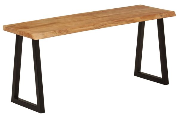Tömör akácfa pad természetes éllel 105 cm
