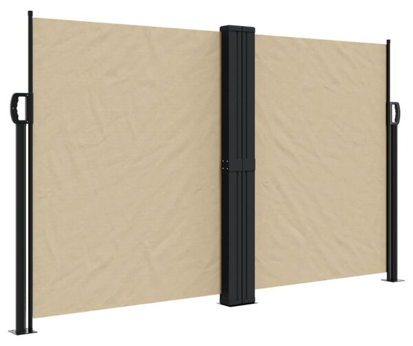 Bézs behúzható oldalsó napellenző 140 x 600 cm