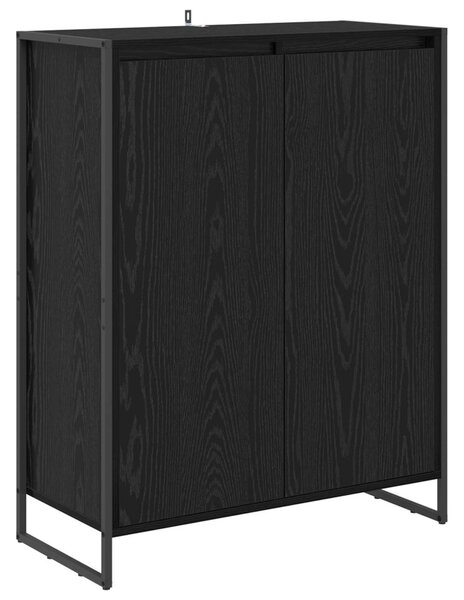 Cipőszekrény tárolóval Fekete tölgy 79 x 36 x 100 cm Faanyag