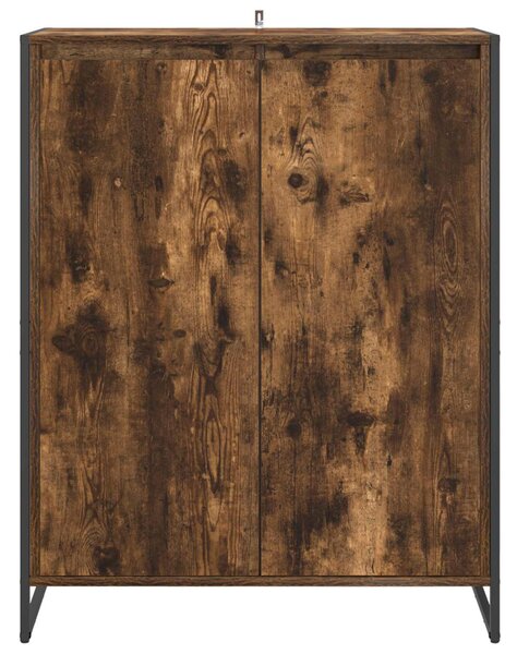 Cipőszekrény tárolóval Füstös tölgy 79 x 36 x 100 cm Faanyag