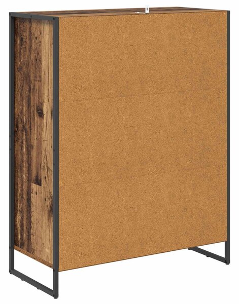 Cipőszekrény tárolóval ajtóval Öreg fa 79 x 36 x 100 cm Faanyag