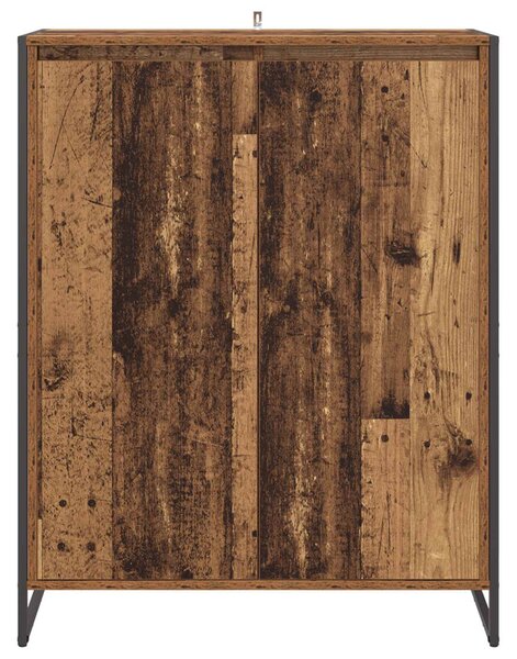 Cipőszekrény tárolóval ajtóval Öreg fa 79 x 36 x 100 cm Faanyag