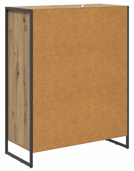 Cipőszekrény tárolóval Művészi tölgy 79 x 36 x 100 cm Faanyag