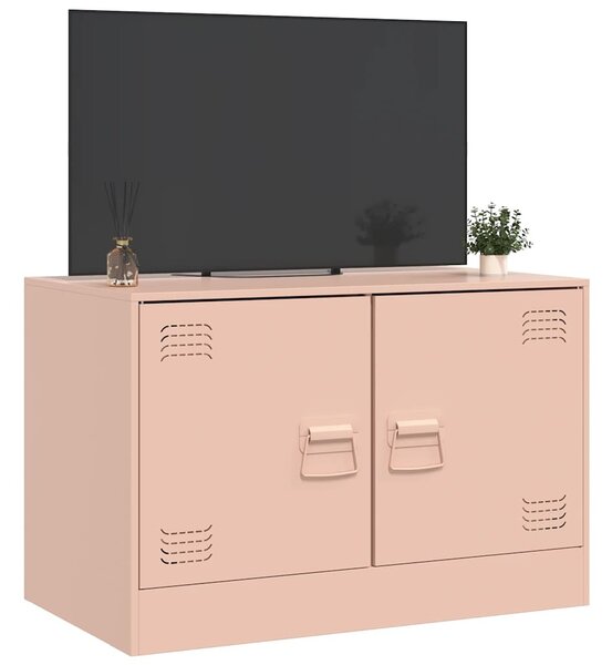 Rózsaszín acél TV-szekrény 67 x 39 x 44 cm